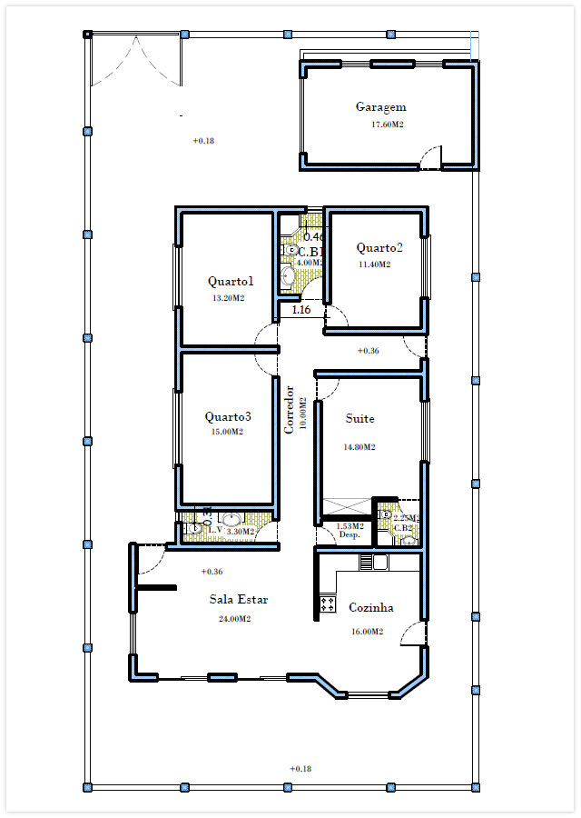 Plan du RDC  Villa Oriente Cap Vert